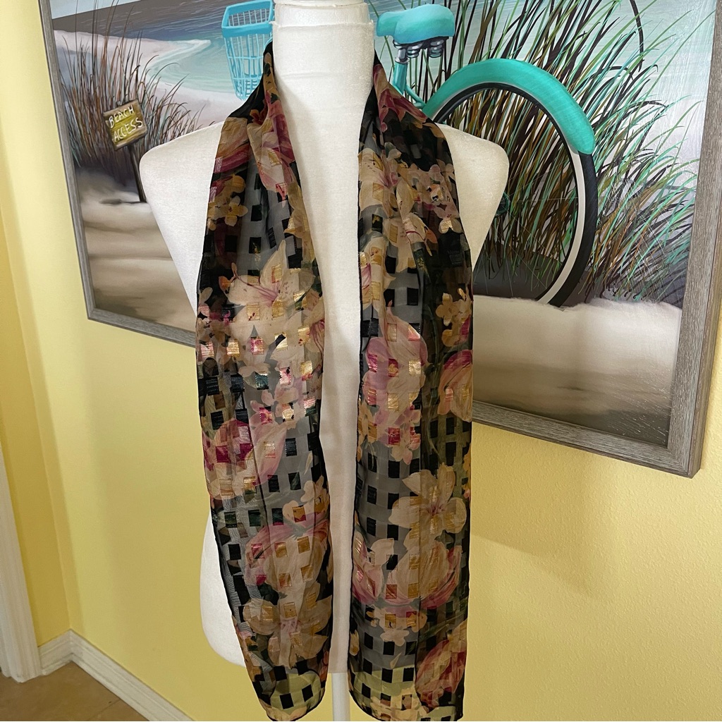 Ejon Floral Scarf Rectangular